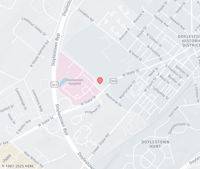 Location Map: 14 Memorial Drive Doylestown, PA 18901