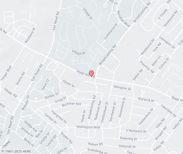 Location Map: 2624 Westview Drive Reading, PA 19610